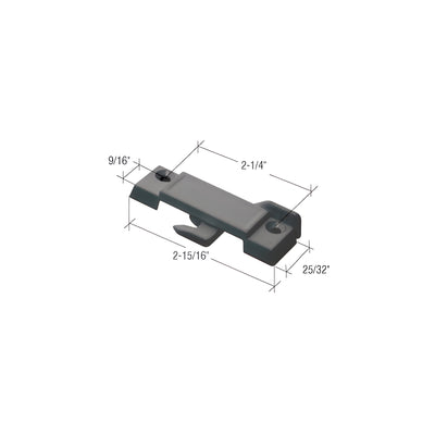 CRL Black Sliding Window Lock with 2-1/4" Screw Holes for Guaranteed Products Windows