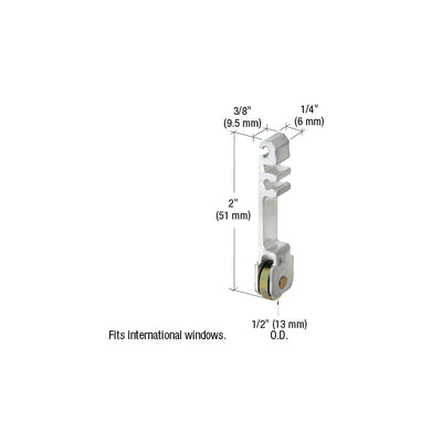 CRL 1/2" Steel Sliding Window Roller for International Windows