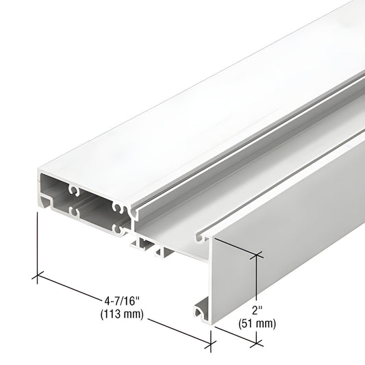 CRL-U.S. Aluminum Interior Horizontal Glazing Rail, White KYNAR® 24'-2"
