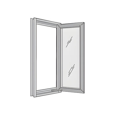 CRL-U.S. Aluminum 7400 Series Out-Swing Casement Window for 1" Glazing, CDark Bronze Anodic