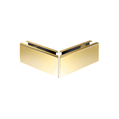 CRL Polished Brass 12" Mitered 90 Degree Corner Cladding for L68S Series Laminated Square Base Shoe