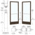 CRL-U.S. Aluminum Bronze Black Anodized Custom Pair 72" x 84" Series 250 Narrow Stile Butt Hinge Entrance Door for OHCC