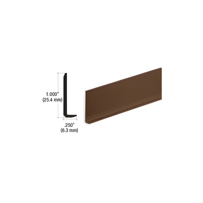 CRL Bronze Electro-Static Paint Aluminum 1/4" L-Bar Extrusion