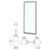 CRL-U.S. Aluminum Clear Anodized Class 1 Single 36" x 84" Blank 250 Narrow Center Stile Entrance Door