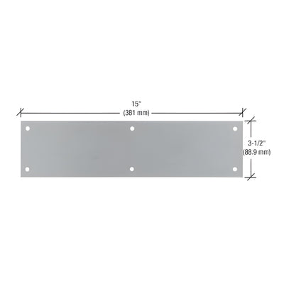 CRL Brushed Stainless 3-1/2" x 15" Push Plate