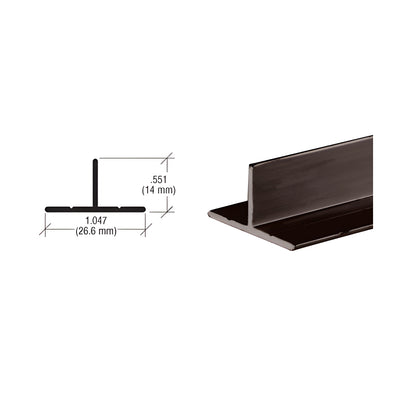 CRL Dark Bronze T- Bar Aluminum Channel