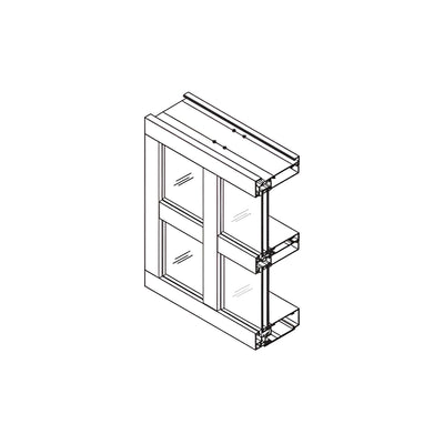 CRL-U.S. Aluminum Class I Bronze Anodized 1" Glazing Thermally Improved Jamb 2-1/4" x 4-1/2"