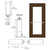 CRL-U.S. Aluminum Bronze Black Anodized Custom Single Series 850 Durafront Wide Stile Center Pivot Entrance Door for Overhead Concealed Door Closer