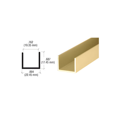 CRL Gold Anodized 3/4" U-Channel