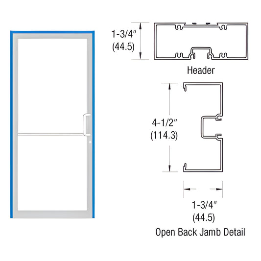 CRL-U.S. Aluminum Kynar White Single Door 39.5x85.75 RH Up-Over Frame