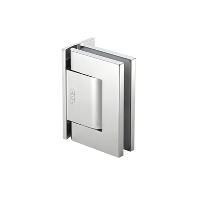 CRL Brite Chrome Vernon Oil Dynamic Offset Back Plate Wall-to-Glass Hinge - Hold Open