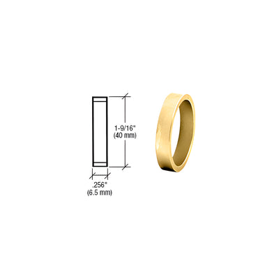 CRL Polished Brass .256" Straight Cylinder Ring