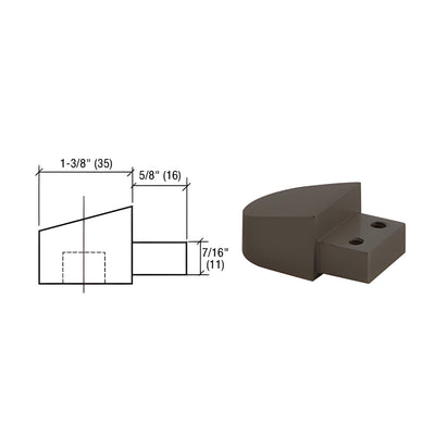 CRL-U.S. Aluminum Bronze Anodized Offset Pivot, Frame Portion Only