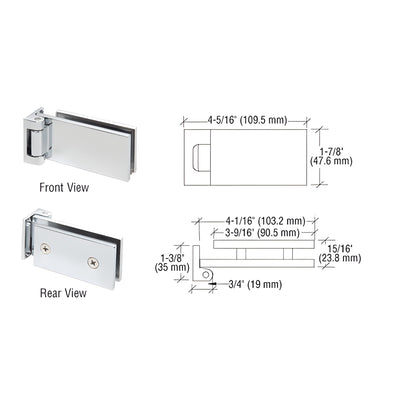 CRL Chrome Free Swinging Offset Pivot Hinge