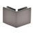 CRL Matte Gun Metal Square 90 Degree Glass-to-Glass Clamp