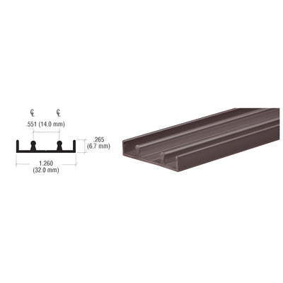 CRL Duranodic Bronze Aluminum Lower Track Extrusion