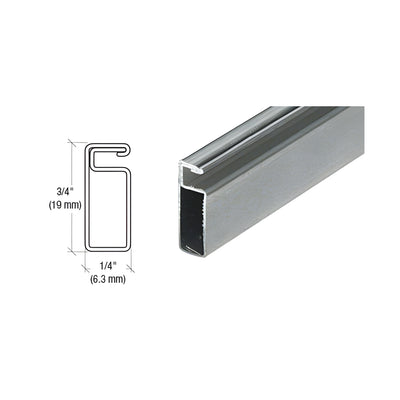 CRL Mill 3/4" x 1/4" Roll Formed Aluminum Screen Frame - 144"