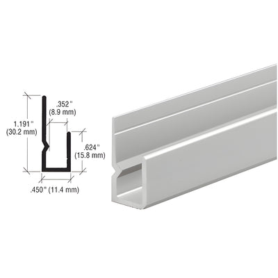 CRL Satin Anodized Deep Nose Heavy Indented Back Aluminum 1/4" J-Channel