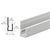 CRL Satin Anodized Deep Nose Heavy Indented Back Aluminum 1/4" J-Channel