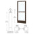 CRL-U.S. Aluminum Bronze Black Anodized Custom Size Single Series 250 Narrow Stile Offset Pivot Entrance Door With Panic for Surface Mount Door Closer