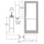 CRL-U.S. Aluminum Clear Anodized Custom Single Series 550 Wide Stile Offset Pivot Entrance Door for Overhead Concealed Door Closer