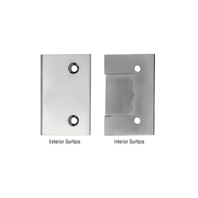 CRL Chrome Geneva Series Hinge Watertight Cover Plate