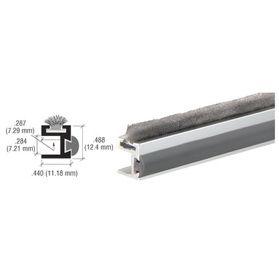 CRL Satin Anodized 1/2" Wide Dust Proof Bumper and Wiper