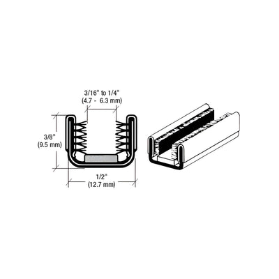 CRL Rigid 96" Unbeaded Glass Channel for Checker Taxi and International Truck