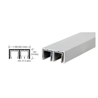 CRL Satin Anodized Aluminum Plastic Lined Double Upper Channel