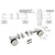 CRL 316 Polished Stainless Double Arm Fixed Fitting Set for 1/2" Glass