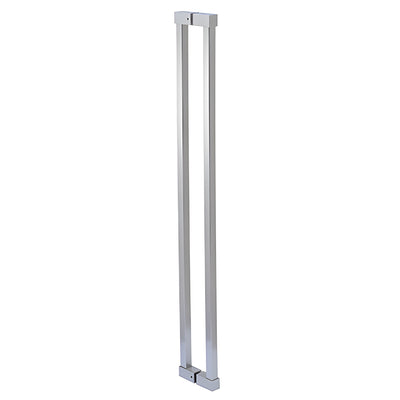 CRL Brushed Stainless Cut To Size Glass Mounted Square Ladder Style Pull Handle with Square Mounting Posts