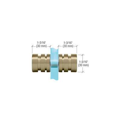 CRL Brushed Bronze Contemporary Style Back-to-Back Shower Door Knobs