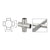 CRL Brushed Stainless Flush Cross for 1-1/2" Tubing