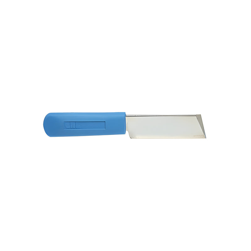 A CRL heavy-duty hacking knife with a blue plastic handle and a 4-inch metal blade.