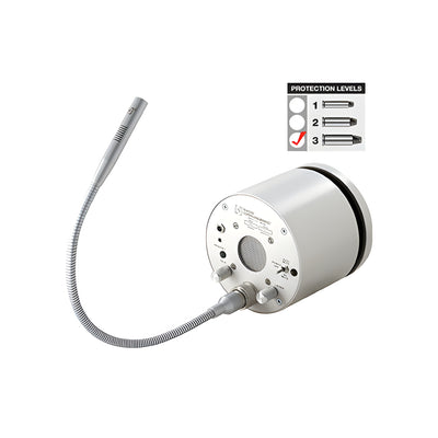 CRL Satin Anodized 12V DC Protection Level 3 Bullet Resistant "X" Model Thru-Glass Two-Way Electronic Communicator