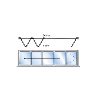 CRL Bronze Anodized S80R Monterey Thermally Broken Bi-Fold & Pivot 4+1 Left Hand Interior Swing with Raised Sill