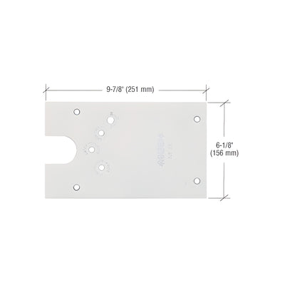 Rixson® Satin Chrome 27 Series Right Hand Offset-Hung Floor Mounted Door Closer Cover Plate