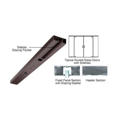 CRL Black Bronze Anodized 4" One Pocket Double Sided Door Header Custom Length