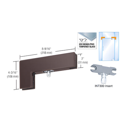 CRL Dark Bronze Sidelite Transom Patch With 1NT300 Insert