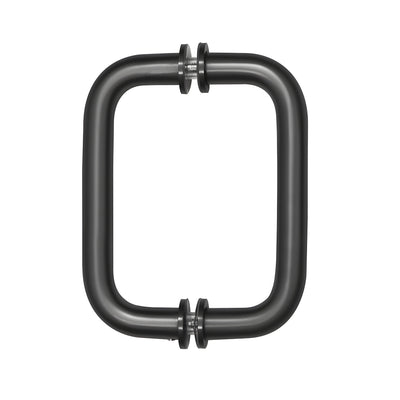 CRL Black 6" Tubular Back-to-Back 3/4" Diameter Shower Door Pull Handles