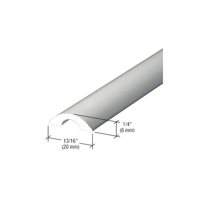 CRL Brite Anodized Frameless Shower Door Half-Round Threshold
