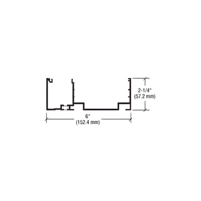 CRL-U.S. Aluminum White KYNAR® Paint Header/Sill for 1" Glass, 24'-2"