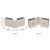 CRL Brushed Nickel Square 135 Degree Glass-to-Glass Clamp