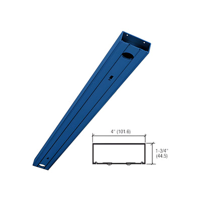 CRL-U.S. Aluminum Custom Paint 72" 1-3/4" x 4" 400 Series Prepped Header for Center Hung Overhead Concealed Closers