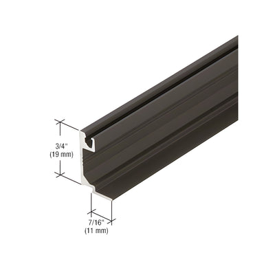 CRL-U.S. Aluminum Glass Stop for 1" Glass Door Header, Bronze Black Anodized - 21'-2"