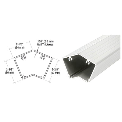 CRL Sky White 100 Series 42" 135 Degree Fascia Mount Post Only for 100 Series Rails