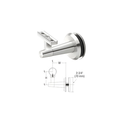 CRL-Blumcraft® Pacific Series Polished Stainless Glass Mounted Hand Rail Bracket
