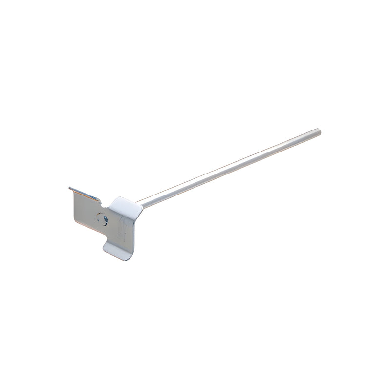 A zinc-plated steel paddle mixer featuring a long shaft and a 4-1/4 inch paddle head.