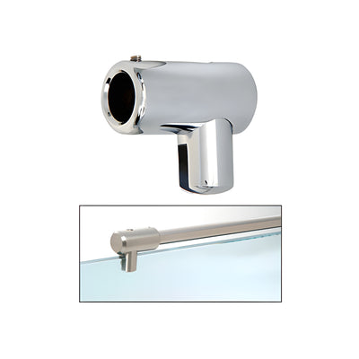 CRL Polished Chrome Support Bar U-Bracket for 1/4" and 5/16" Glass