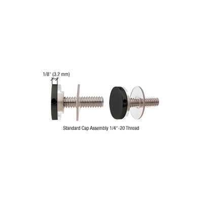 CRL Matte Black 3/4" Diameter Standoff Cap Assembly